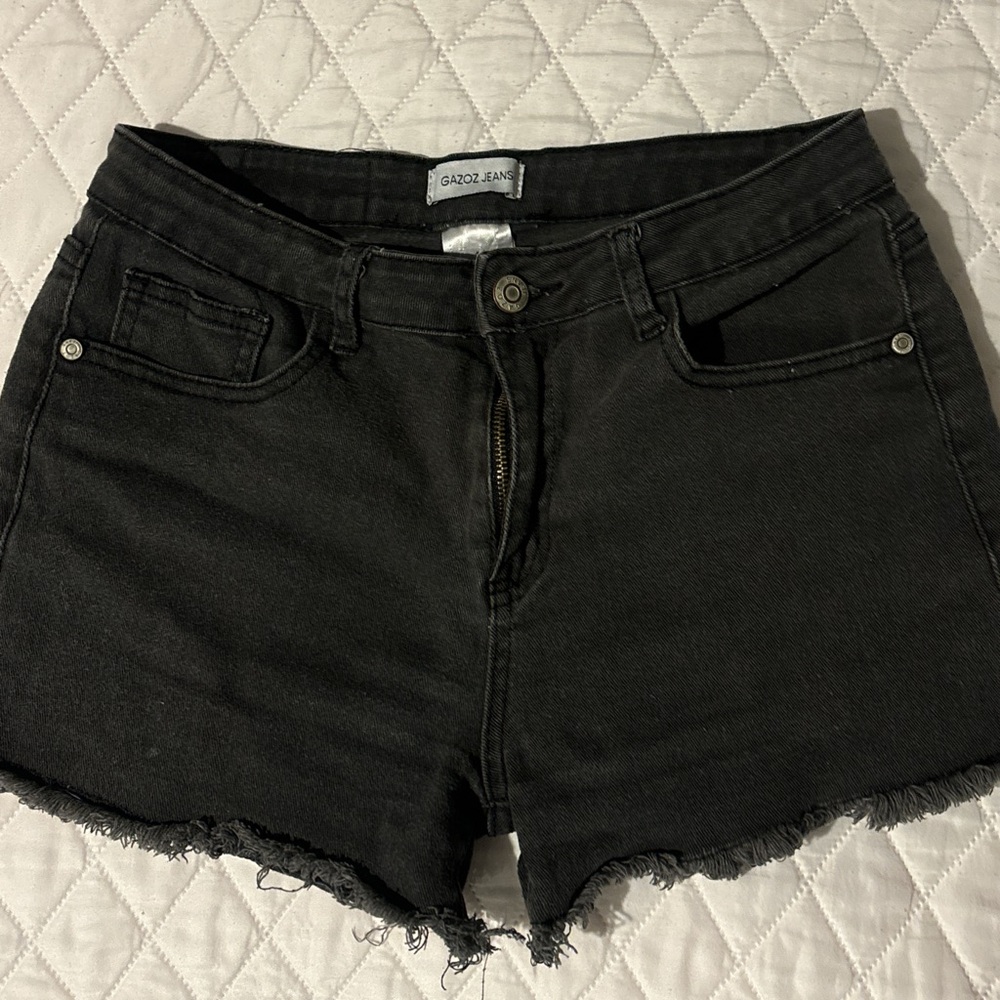 Black Denim Shorts